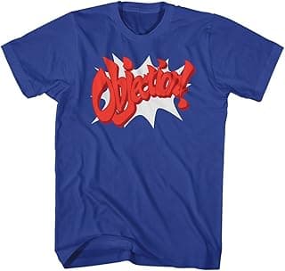Ace Attorney Phoenix Wright Objection! Gaming Adult Royal Tee Shirt