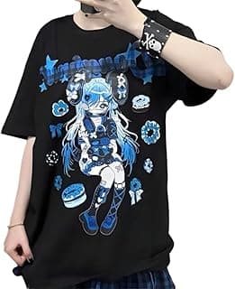 RILGOU Y2K Gothic Harajuku Kawaii Clothes Casual Loose Soft Crewneck Cartoon Anime Doughnut Girl Pri