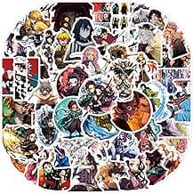 Demon Anime Slayer Stickers for Kids,55PCS Demon Anime Slayer Stickers,Hot Cartoon Vinyl Sticker f