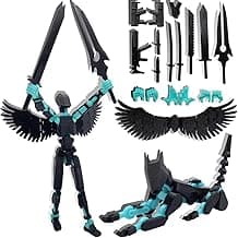 masijssa T13 3D Action Figures Set Titan 13 Action Figure Dummy 3D Printed Robo Multi-Jointed Movabl