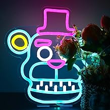 AHlove Anime Neon Sign,Freddy Neon Signs for Wall Decor,LED Neon Lights for Bedroom,Birthday、Christm