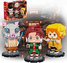 Demon Anime Building Blocks Set, Tanjiro Zenitsu & Inosuke Figures 786pcs, Compatible with Lego