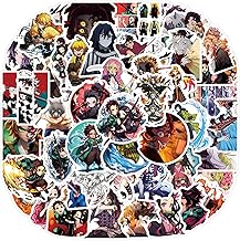 Demon Anime Slayer Stickers for Kids,55PCS Demon Anime Slayer Stickers,Hot Cartoon Vinyl Sticker f