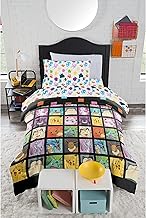 Northwest Pokemon Twin Sized Bed in a Bag Set, Pikachu Eevee Charmander Squirtle, Anime Bedding, Kan