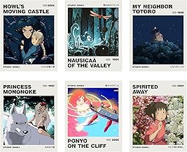 Ouroboros Art & Design - Studio Ghibli Anime Posters - Hayao Miyazaki - Wall Decoration - Pack o