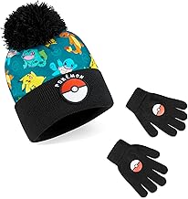 Pokemon Beanie, Gloves, and Scarf Set for Boys, 2 or 3 Pcs Winter Accessories, Winter Hat, Knit Gear