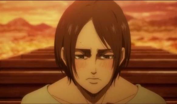 eren visage dans Attaque des Titan saison 4 Ep10