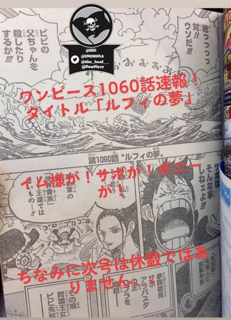 One Piece 1060 Spoilers Vf Reddit Scan Raw France