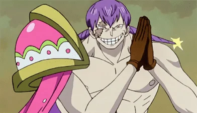 One Piece Top 10 des ennemis les plus puissants 5 Cracker, l'un des Sweet Commanders des Big Mom Pirates (Image via Toei Animation, One Piece).png