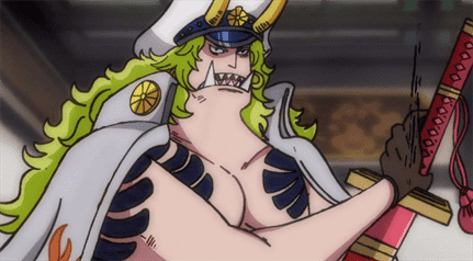 Sasaki, l'un des Tobi Roppo des Beast Pirates (Image via Toei Animation, One Piece)