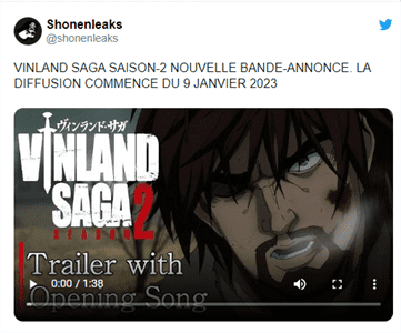 Vinland Saga Saison 2 date de sortie et la bande-annonce officiellement dévoilées