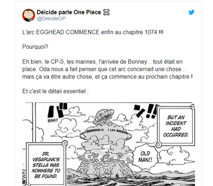 Le chapitre 1074 de One Piece